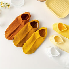 6 Pairs Solid Ankle Socks for Women Casual & Comfy Low Cut Stockings
