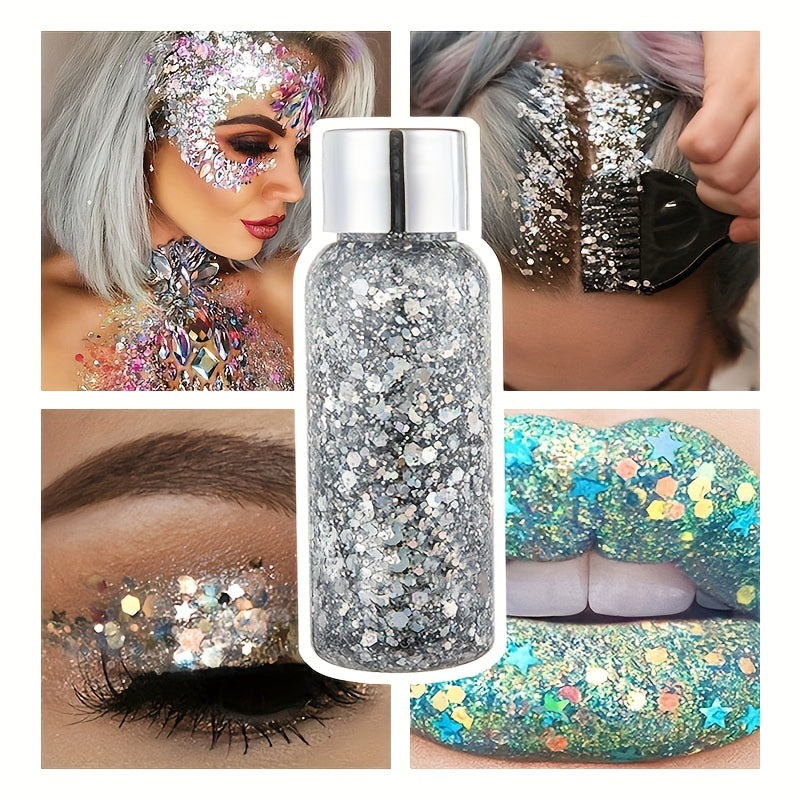 Glitter Body Gel Long Lasting Sequin Sparkling Cream