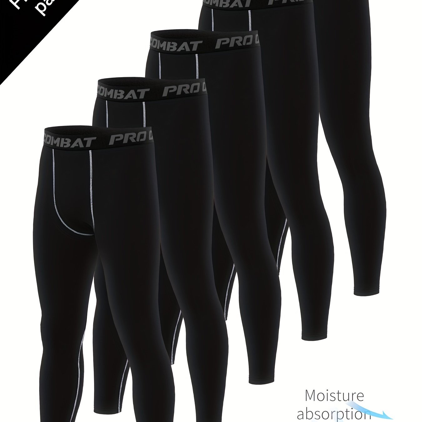 Men's High Stretch Leggings Quick-Drying Sports Compression Pants