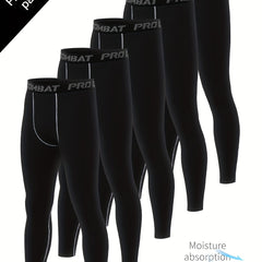 Men's High Stretch Leggings Quick-Drying Sports Compression Pants