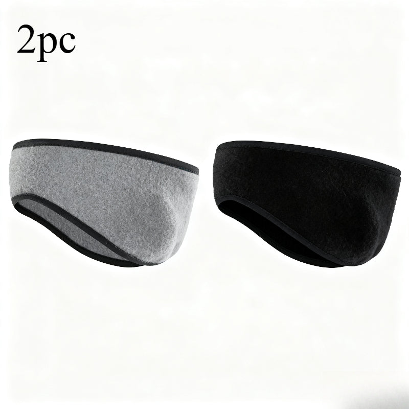 2pcs Heavy Duty Polar Fleece Earmuffs for Men & Women Winter Ear Warmers