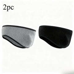 2pcs Heavy Duty Polar Fleece Earmuffs for Men & Women Winter Ear Warmers
