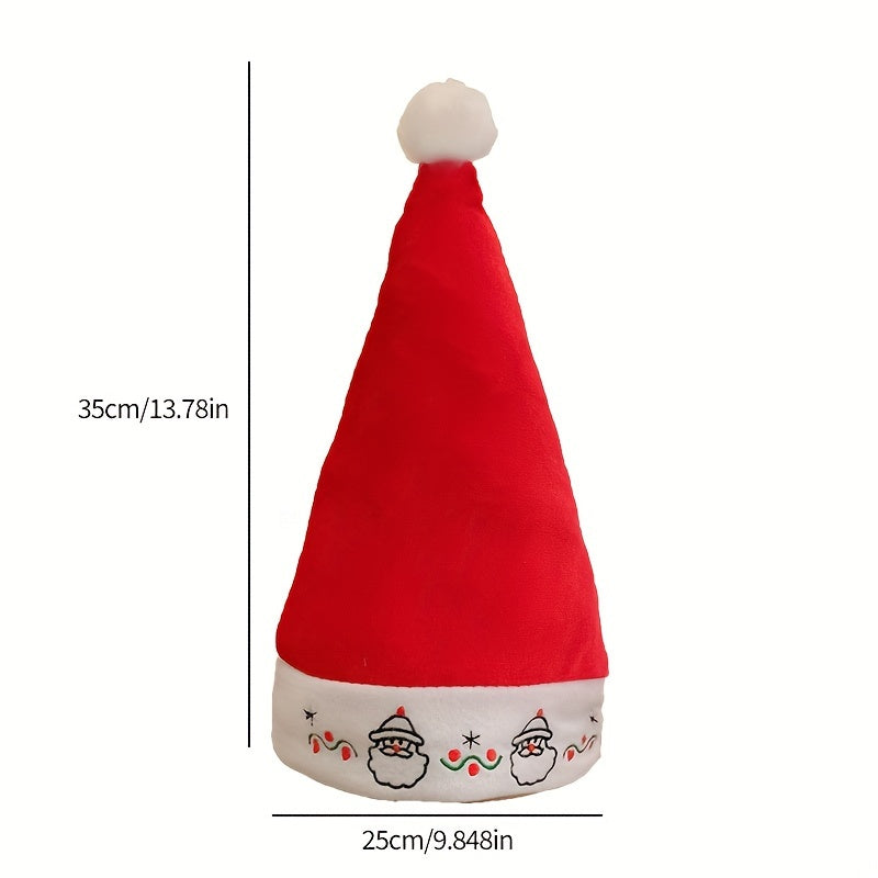 3pcs Christmas Cartoon Pattern Embroidered Hats Set
