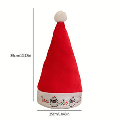 3pcs Christmas Cartoon Pattern Embroidered Hats Set