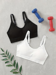 2pcs Seamless Camisole Bra Backless Underwear for Women
