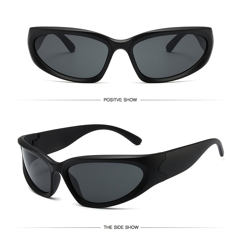 Wrap Around Sunglasses Cyber Y2K Sunglasses Round Sunglasses
