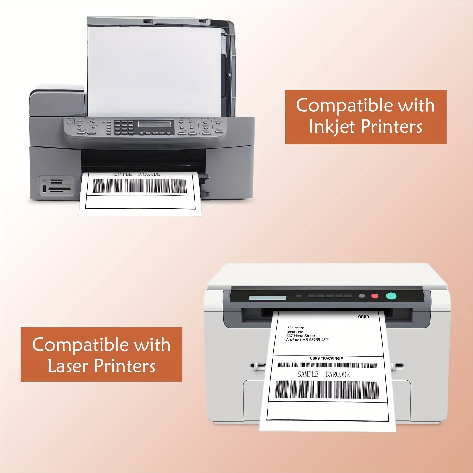 Full Sheet Matte Sticker Labels 8.5x11 for Laser & Inkjet Printer