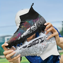 High Top Soccer Cleats for Kids and Adults Non Slip Athletic Shoes