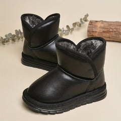 EDUBA Casual Slip On Boots For Girls Soft Warm Plus Fleece Boots Indoor Outdoor