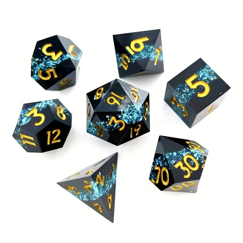 7pcs Resin Colorful Dice Game Accessories Sided Mini Dice Game Punishment