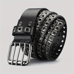 Full Metal Rivet Wide Waist Belt Punk Hip Hop Jeans Belt