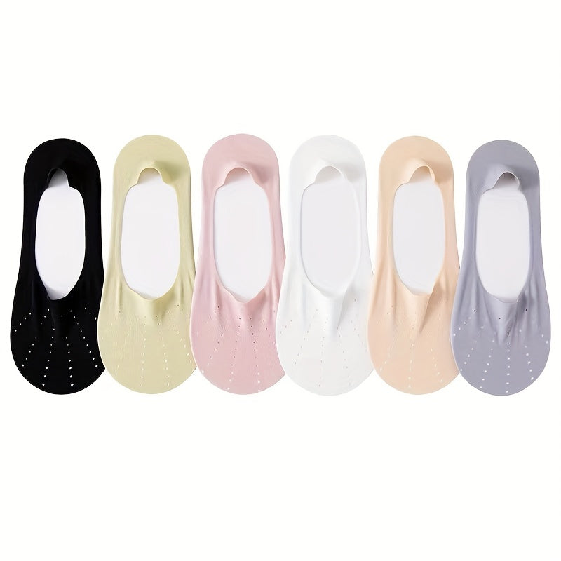 6 Pairs Invisible Mesh Socks Low Cut Ankle Socks Women's Stockings