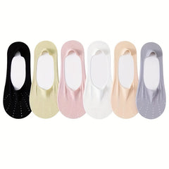 6 Pairs Invisible Mesh Socks Low Cut Ankle Socks Women's Stockings