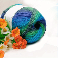 Rainbow Gradient Multicolor Yarn Thread for DIY Sweater