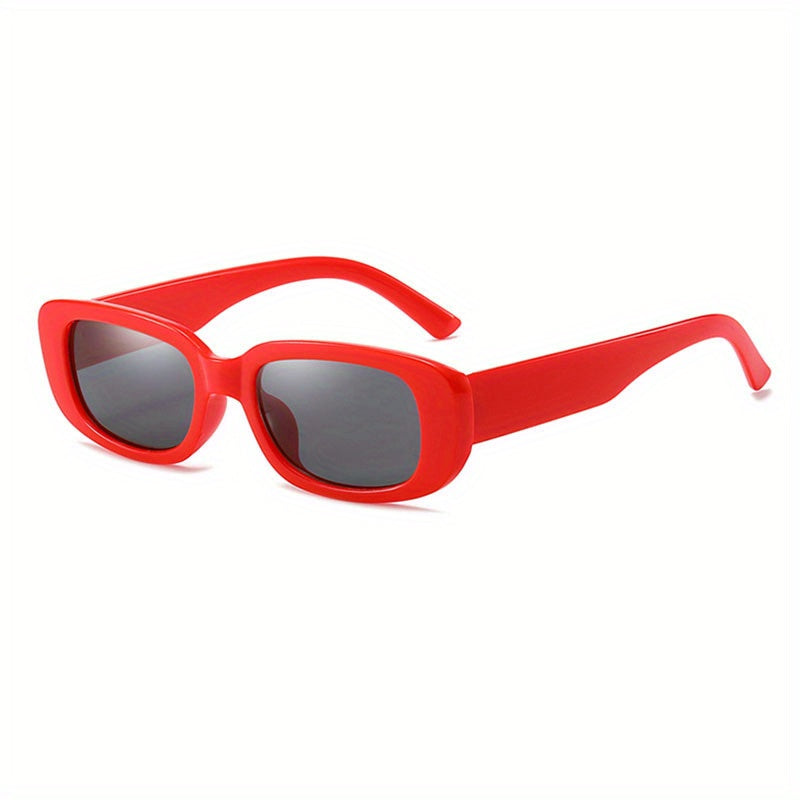 Y2K Rectangle Frame Sunglasses for Women Men, Candy Glasses