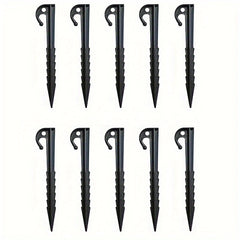 10pcs Plastic Tent Pegs Nails Outdoor Camping Stakes Windproof Beach Mat