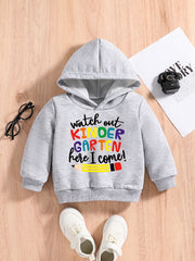 Baby Boys Sweatshirt Hoodie Kindergarten Print