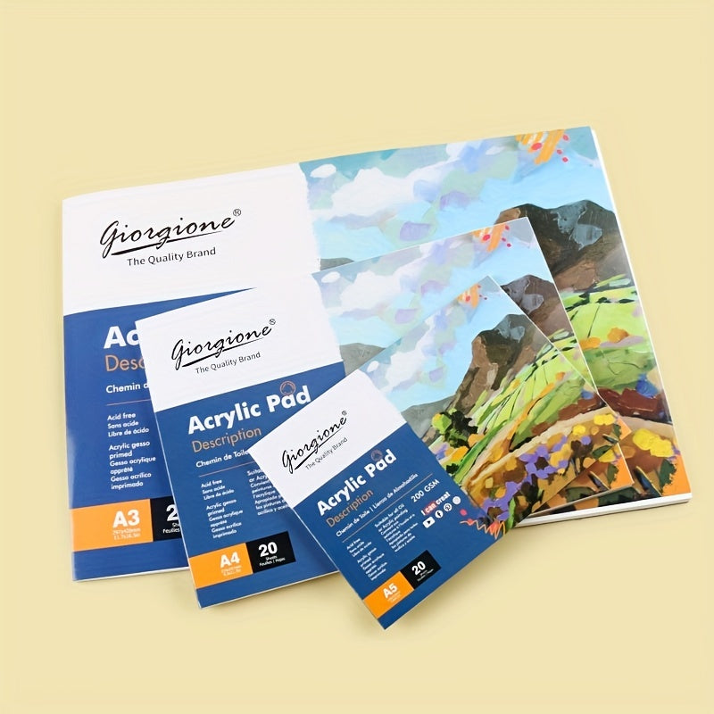 200gsm Acrylic Painting Book 20 Sheets A3 A4 A5