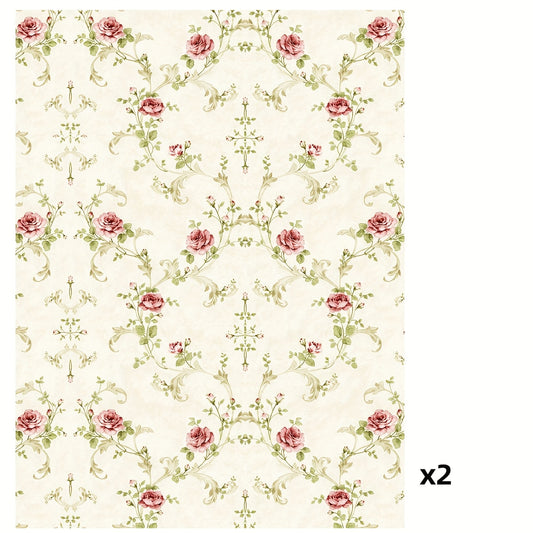 Self-Adhesive Dollhouse Wallpaper 1:6 1:12 Scale Stylish Patterns Festive Scenes
