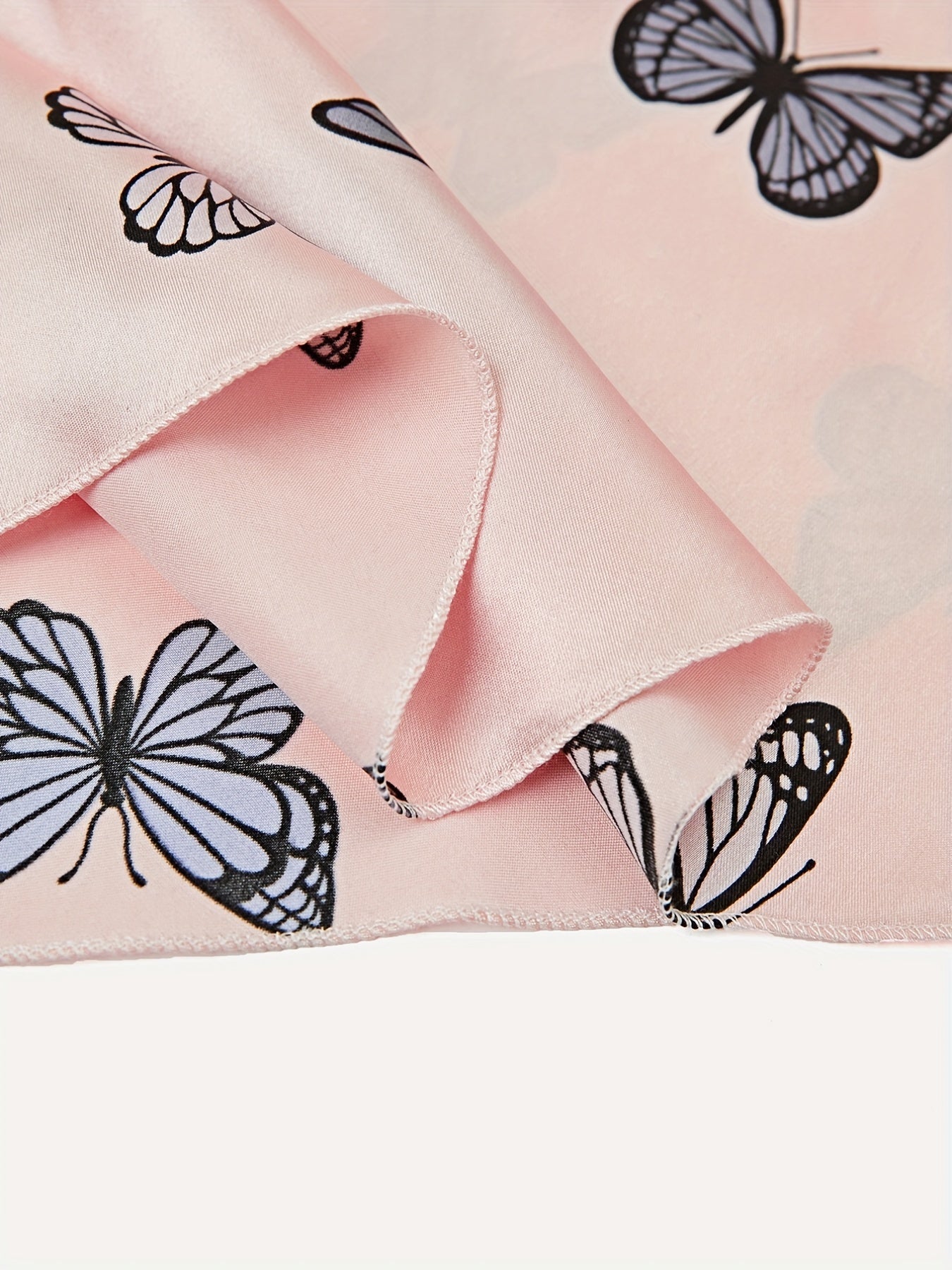 Butterfly Print Pajama Set V Neck Cami Top & Shorts Women's Sleepwear