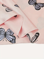 Butterfly Print Pajama Set V Neck Cami Top & Shorts Women's Sleepwear