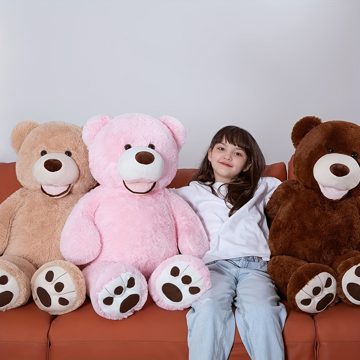 4in Cartoon Plush Doll Big Bear Throw Pillow Stuffed Animal Soft Plush Toys