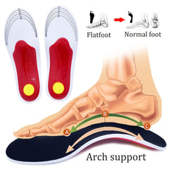 Orthotic High Arch Support Insoles Gel Pad Arch Support Flat Feet Men Foot Pain