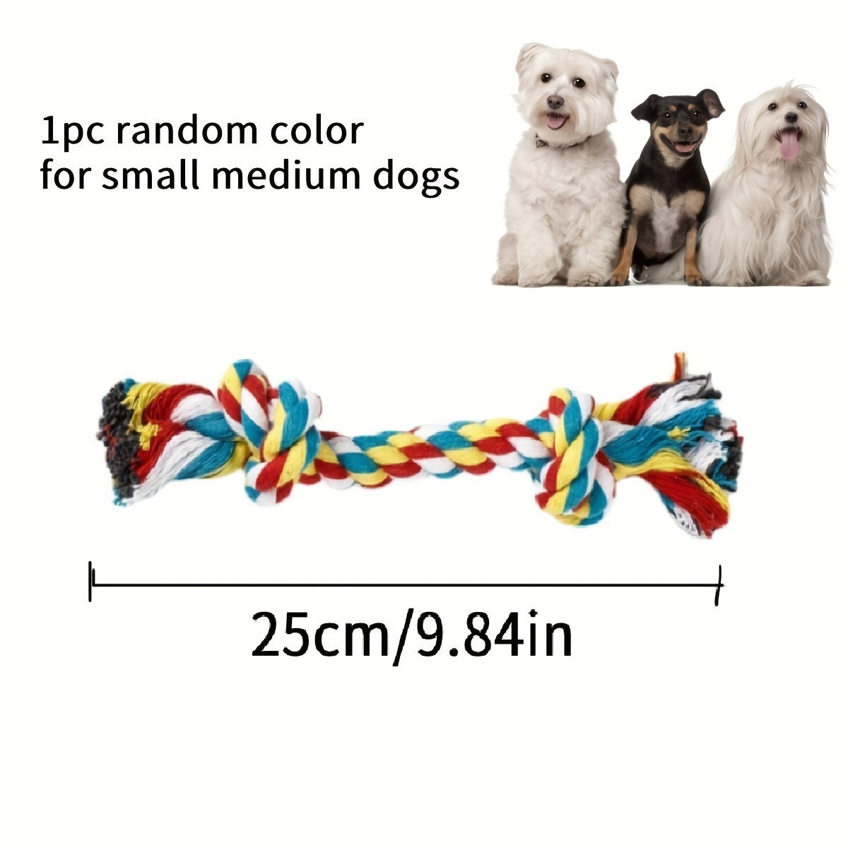 1pc Dog Toy Molar Bite Rope Knot Chew Toy