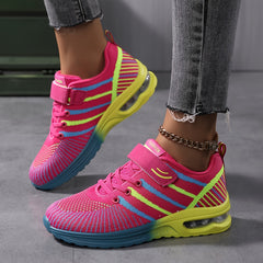 Women's Breathable Running Shoes Hook & Loop Fastener Athletic Sneakers