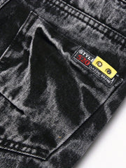 Boys Distressed Skinny Jeans Slim Fit Washed Denim Pants