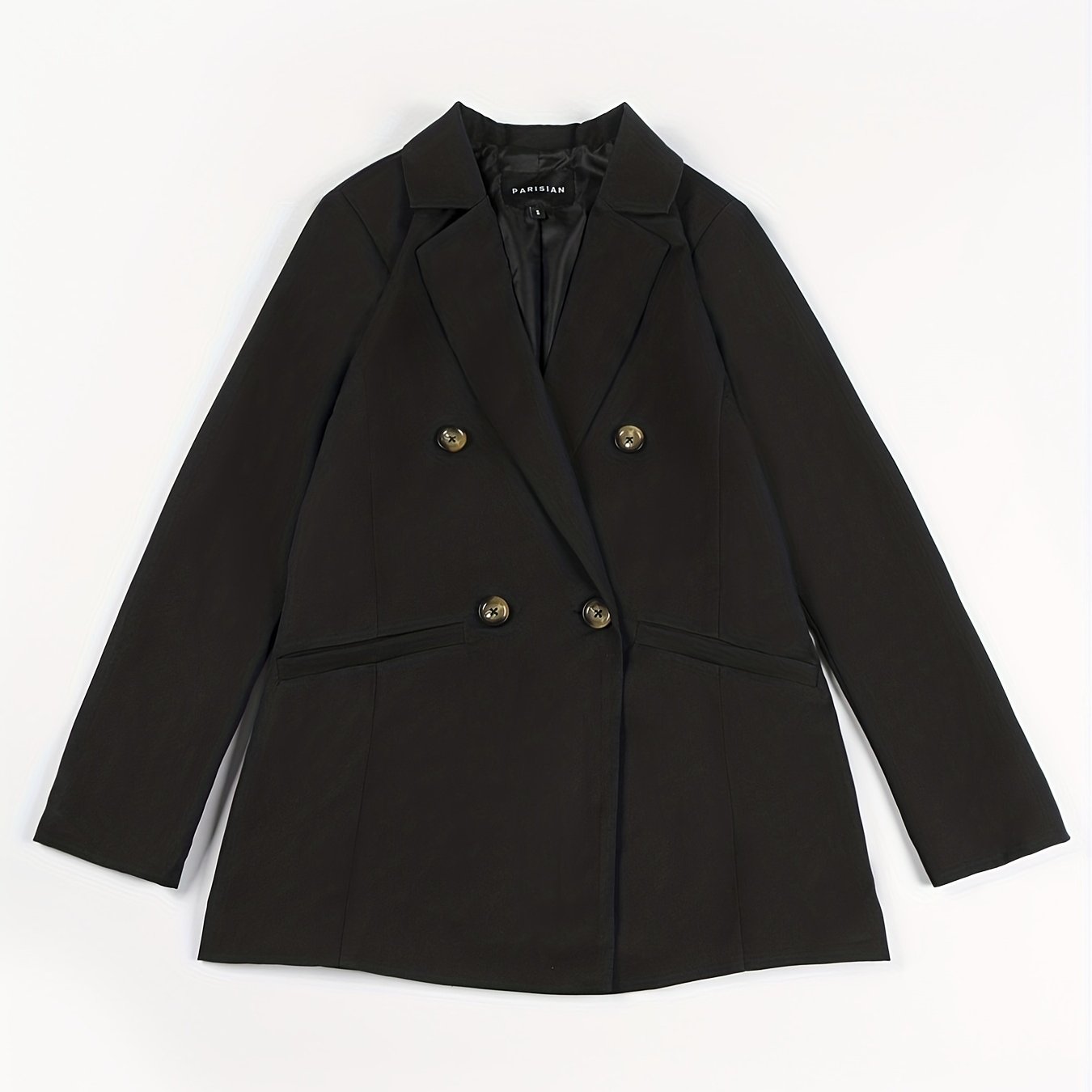 Lapel Neck Belted Double Breasted Blazer