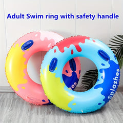 Adult Swimming Ring with Safety Handle for Water Fun