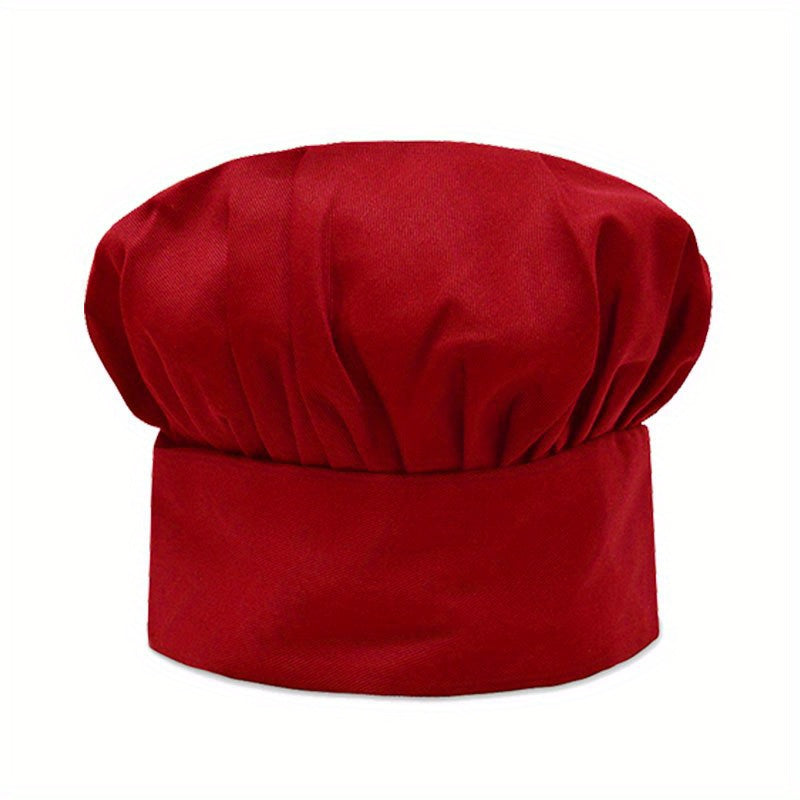 Chef Hat Adult Solid Cap Adjustable Kitchen Cooking Work