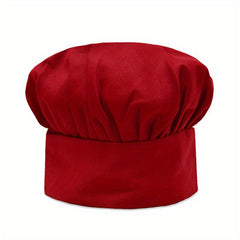 Chef Hat Adult Solid Cap Adjustable Kitchen Cooking Work