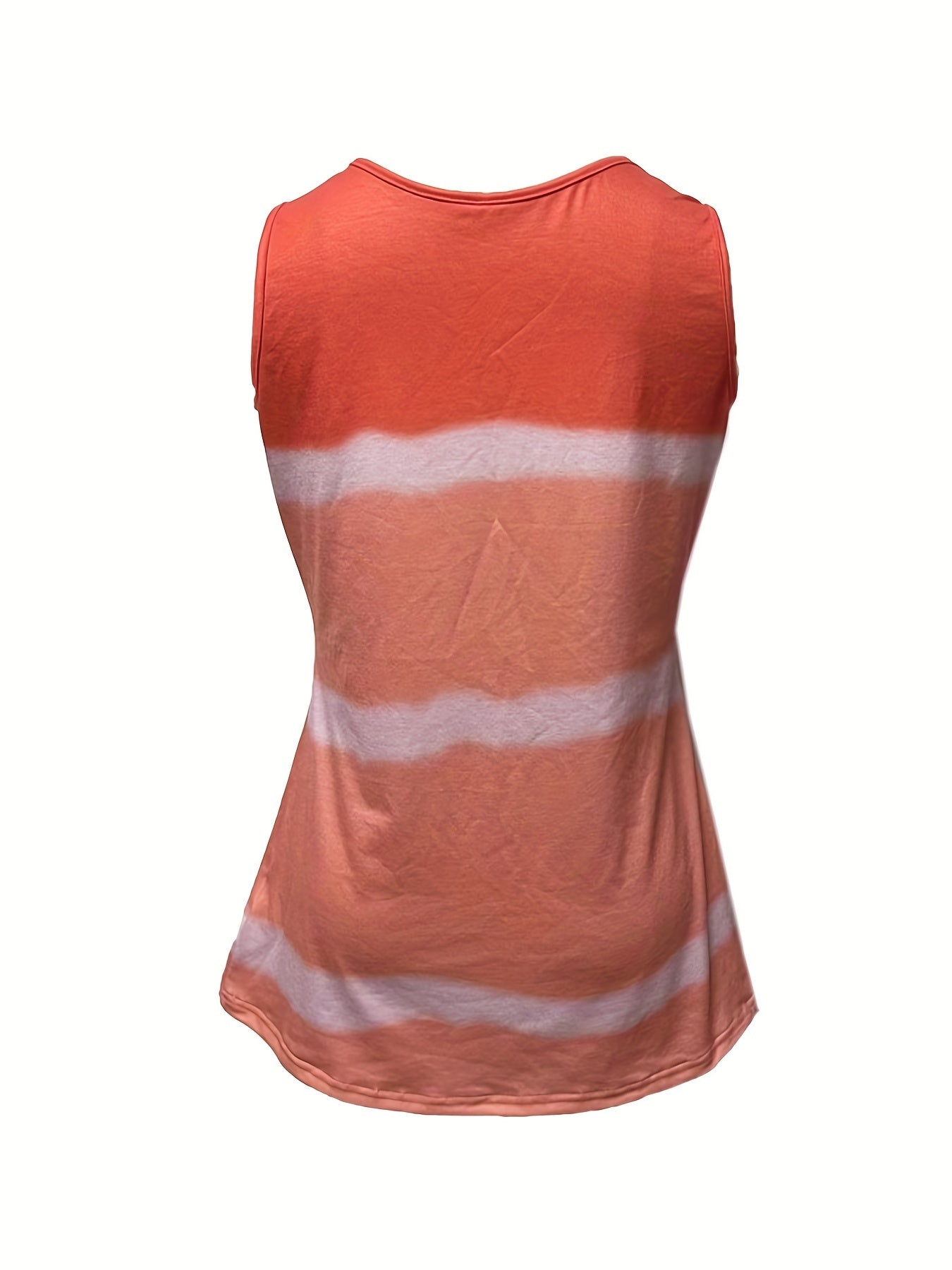 Gradient Tank Top Crew Neck Sleeveless Top For Summer Women's Clothing