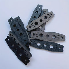 50pcs Microfiber Slingshot Pit Pouch With Center Hole & Double Pits