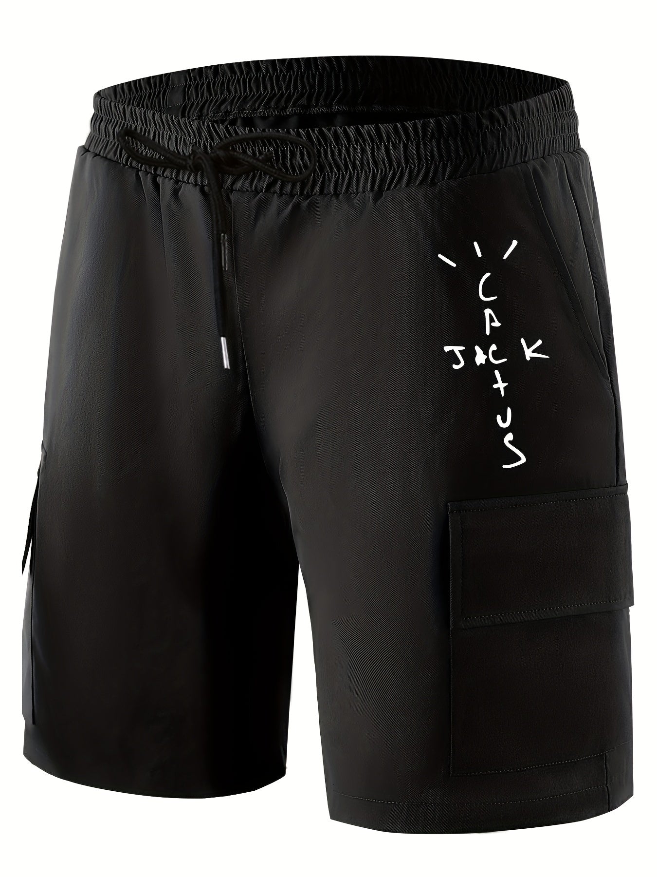 Men's Casual Waist Drawstring Cargo Shorts