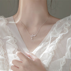 Heartbeat Pendant Necklace Geometric Clavicle Chain