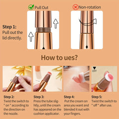 Highlighter Cream with Sponge Applicator for Brightening Makeup