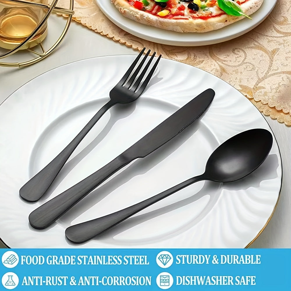 30pcs Stainless Steel Cutlery Set Mirror Polished & Dishwasher Safe