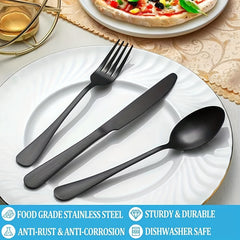 30pcs Stainless Steel Cutlery Set Mirror Polished & Dishwasher Safe