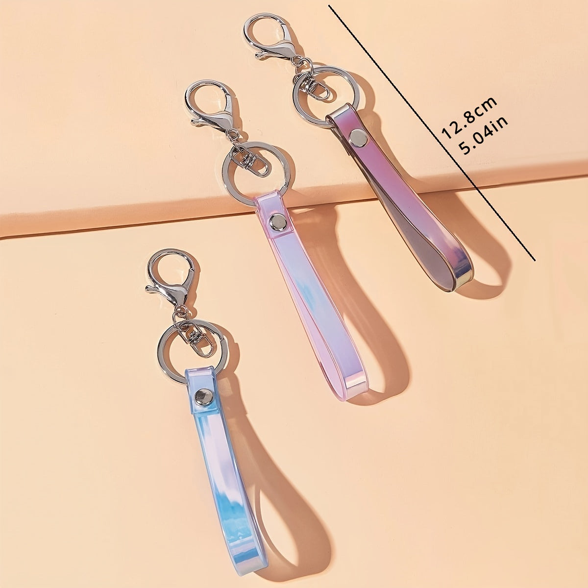 Colorful Reflective Hand Wrist Lanyard Key Chain for Women Teens Girls