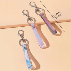 Colorful Reflective Hand Wrist Lanyard Key Chain for Women Teens Girls