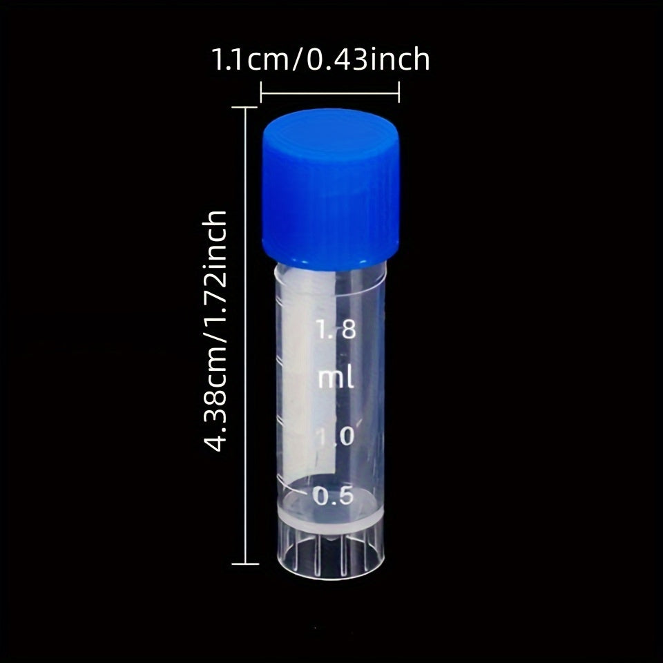 3pcs Plastic Graduated Cryovials Freezing Tubes