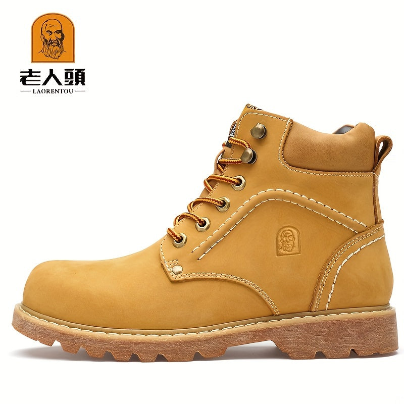 Men's Lace Up Service Combat Boots Rugged Style Army Shoes