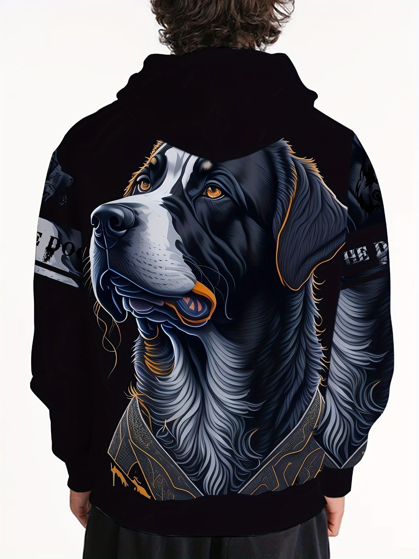 Dog 3D Print Hoodie for Men Graphic Hooded Pullover
