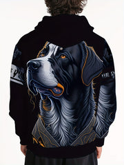 Dog 3D Print Hoodie for Men Graphic Hooded Pullover