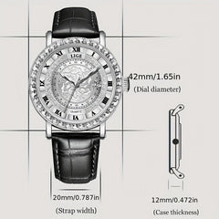 Rose Gold Ladies Quartz Watch Clock