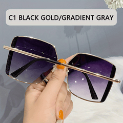 Vintage Oversized Square Sunglasses Gradient Lens UV400
