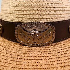 Stripe Cowboy Hat Stylish Sunshade Hat For Men
